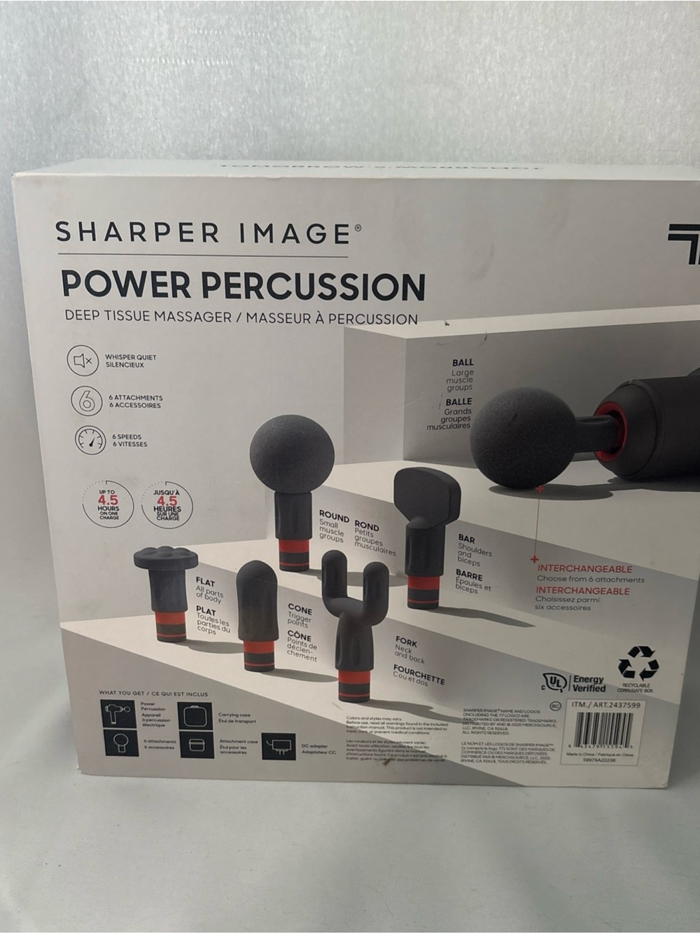 Sharper Image Power Percussion Deep Tissue Massager - Picture 2 of 5